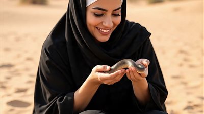 المرأة والثعبان 