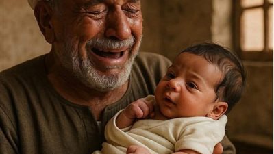 رجل كبير في السن لم يرزق بأطفال وتمنى أن يكون له ولد يحمل اسمه
