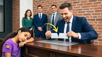 مزّق شيك طفلة متّسخة… ولم يعرف أنّها الوريثة الحقيقيّة للبنك!