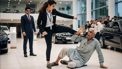 دخل أبُ صاحب المعرض بثيابٍ بسيطة ليشتري سيارة
