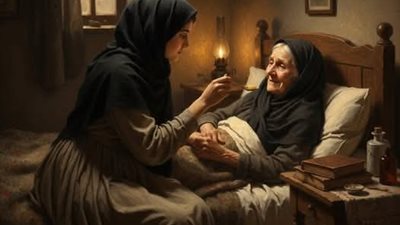 ترك زوجي والدته المړيضة مرضا خطېرا معي
