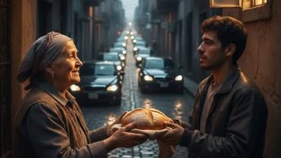 أعطته آخر ما تملك تحت المطر… وبعد أسبوع امتلأ شارعها بسيارات فاخرة!