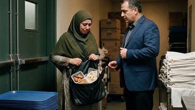 أخذت بقايا الطعام لأطفالي خفية… لكن ما فعله المدير بعدها غيّر حياتي بالكامل!