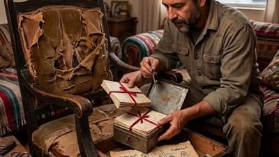 وجدت كرسياً مرمياً في القمامة لكن ما اكتشفته داخله غيّر حياتها بالكامل!