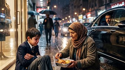 أطعمته من بقايا طعامها… فغيّرت حياة طفل وأبٍ ثري إلى الأبد