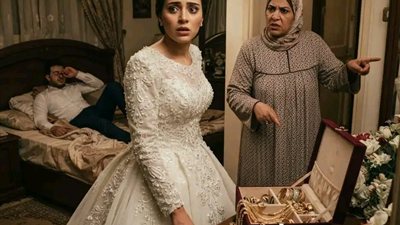حماتى دخلت عليا اوضه النوم ليلة الډخلة ولقيتها بتقولي قومي فزي، هاتي الدهب اللي عندك